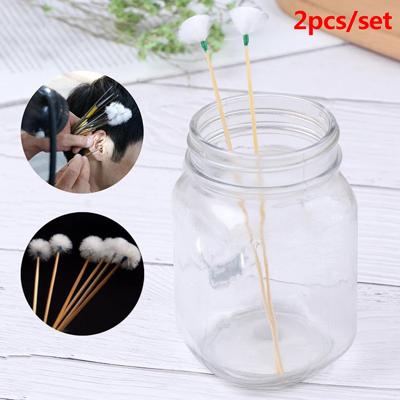 Ухочистка из гусиных перьев средство для удаления воска с бамбуковой ручкой