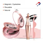 Набор Магнитных накладных ресниц и подводки для глаз, водонепроницаемые натуральные длинные Многоразовые Накладные норковые ресницы оптом, красивый инструмент для макияжа на заказ