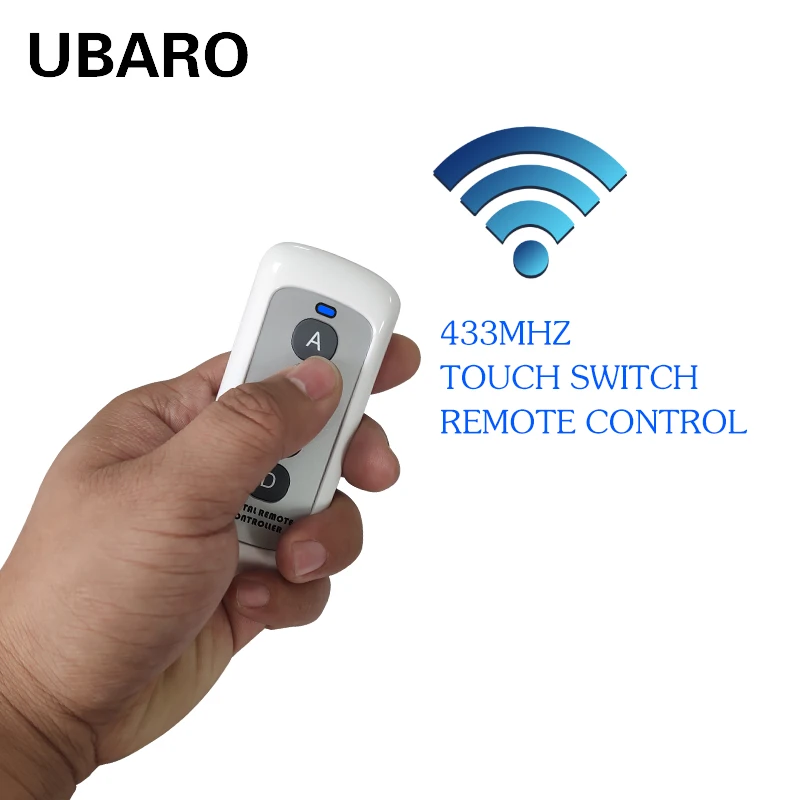 UBARO 433MHZ Remote Controller White PC Material Without Battery Type 12V 23A Four Buttons Learning Matches Code Transmitter |