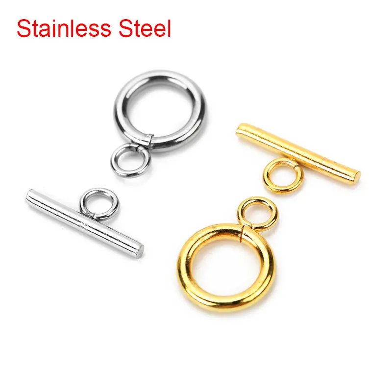 5sets Stainless Steel OT Toggle Clasps For Necklace Bracelet 6mm Golden Color Hooks Connectors Fit Diy Jewelry Making Supplies |
