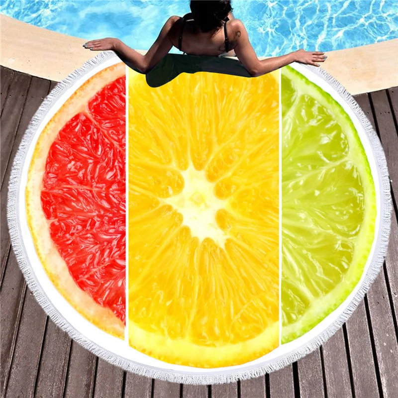 Мультяшное фруктовое пляжное банное полотенце из микрофибры полотенца для душа