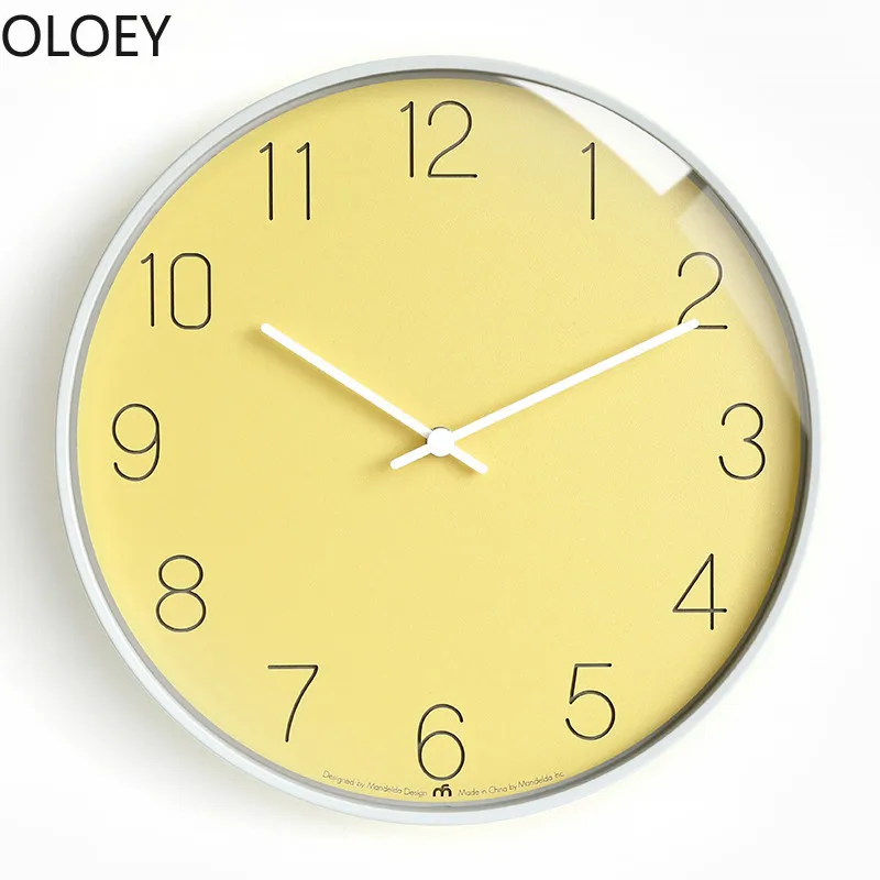 Современные большие настенные часы металлические для домашнего декора простые