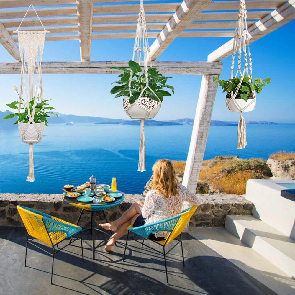 Держатель для растений корзина ручной работы вертикальная вешалка цветочных