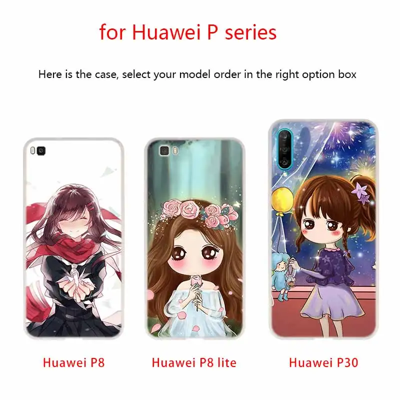 Силиконовый мягкий чехол из ТПУ для Huawei P30 P40 P20 Pro P10 P9 Lite P Smart Z 2020 мультяшный аниме
