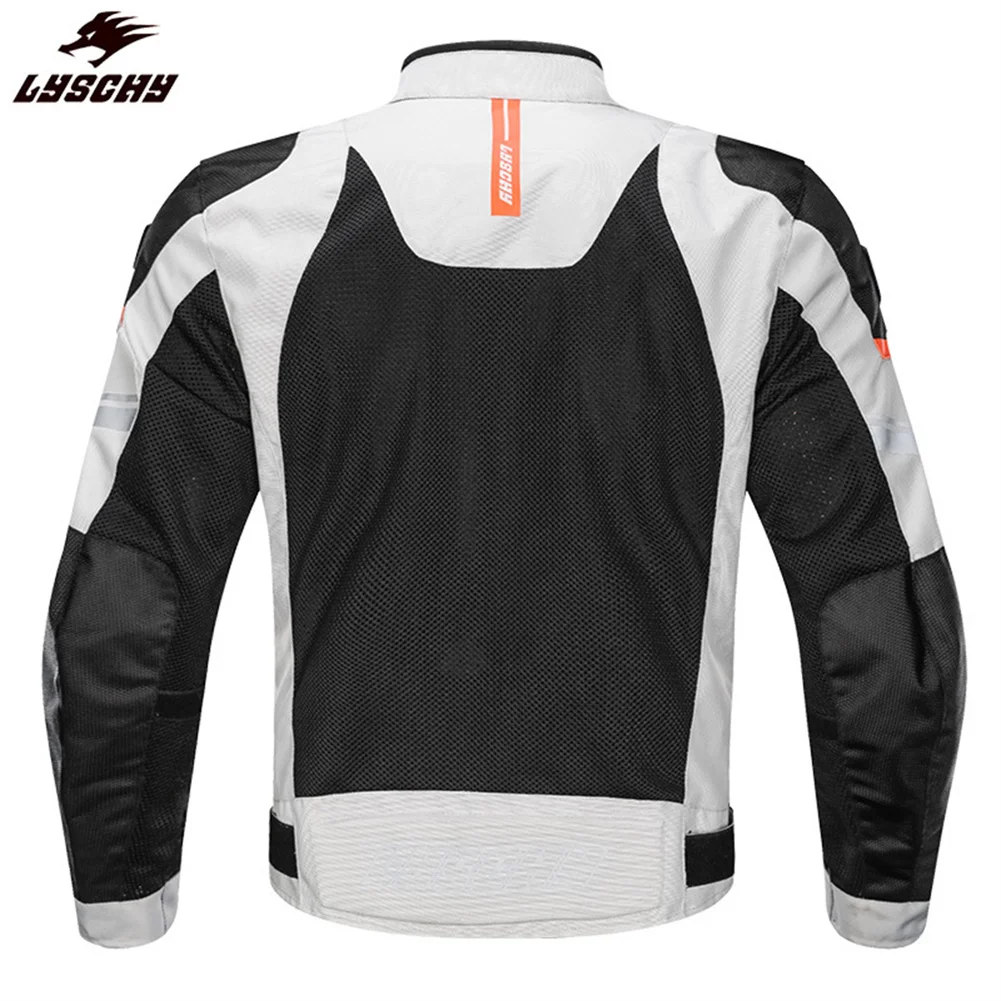 Мужская джинсовая мотоциклетная куртка LYSCHY светоотражающая одежда защитное