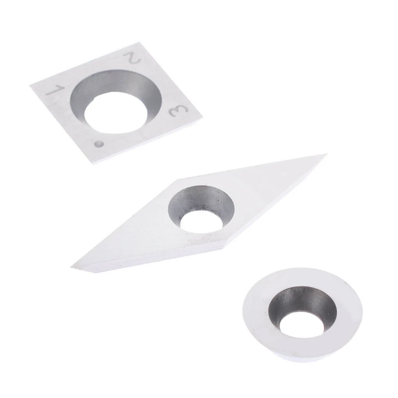 

3Pcs Tungsten Carbide Inserts Cutter Set for Wood Turning Working Lathe Tool