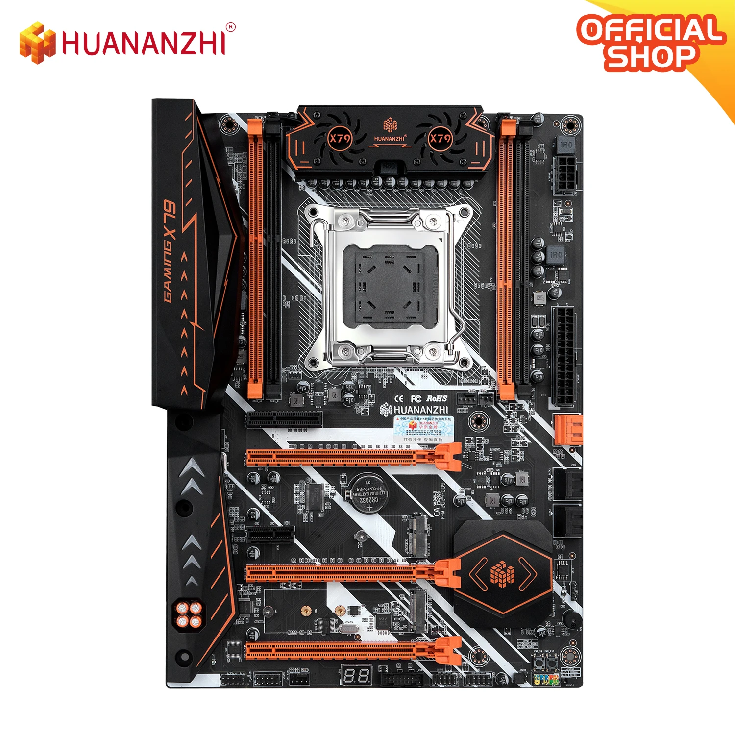 Billig HUANANZHI X79 DELUXE V 7,1 Motherboard LGA 2011 ATX USB 3,0 SATA3 PCI-E NVME M.2 Unterstützung REG ECC NON-ECC Speicher