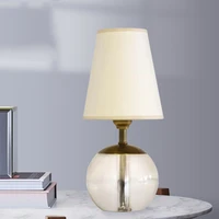 nordic crystal table lamp modern minimalist copper body led table lamps for study sofa bedroom bedside art deco creative lights