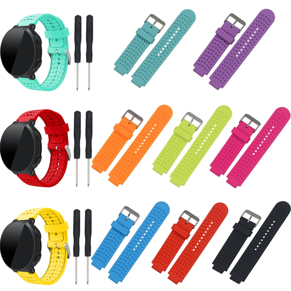 

9 colors Silicone Replacement Watch Band for Garmin Forerunner 230 /235 /220 / 620 / 630 / 735xt watch Outdoor Sport Watchstrap