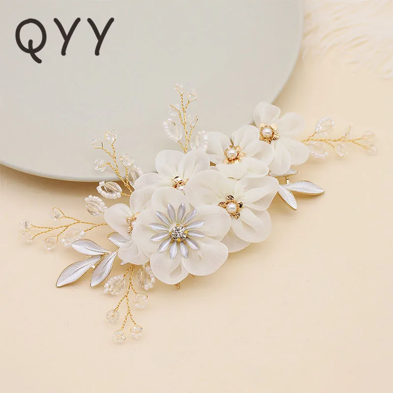 Модный гребень для волос Стразы QYY 2019 свадебные украшения с цветком невесты