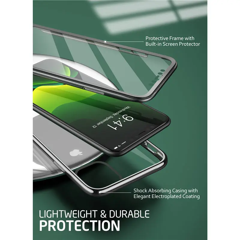Чехол для iPhone 11 6,1() SUPCASE UB электро-металлический гальванический+ Гибридный чехол из ТПУ с встроенным защитным экраном