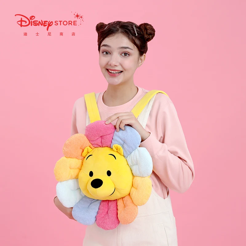 

Authentic Disney Official Cartoon Cute Sunflower Pooh Doll Backpack One Hundred Backpack Early Spring New Product Female