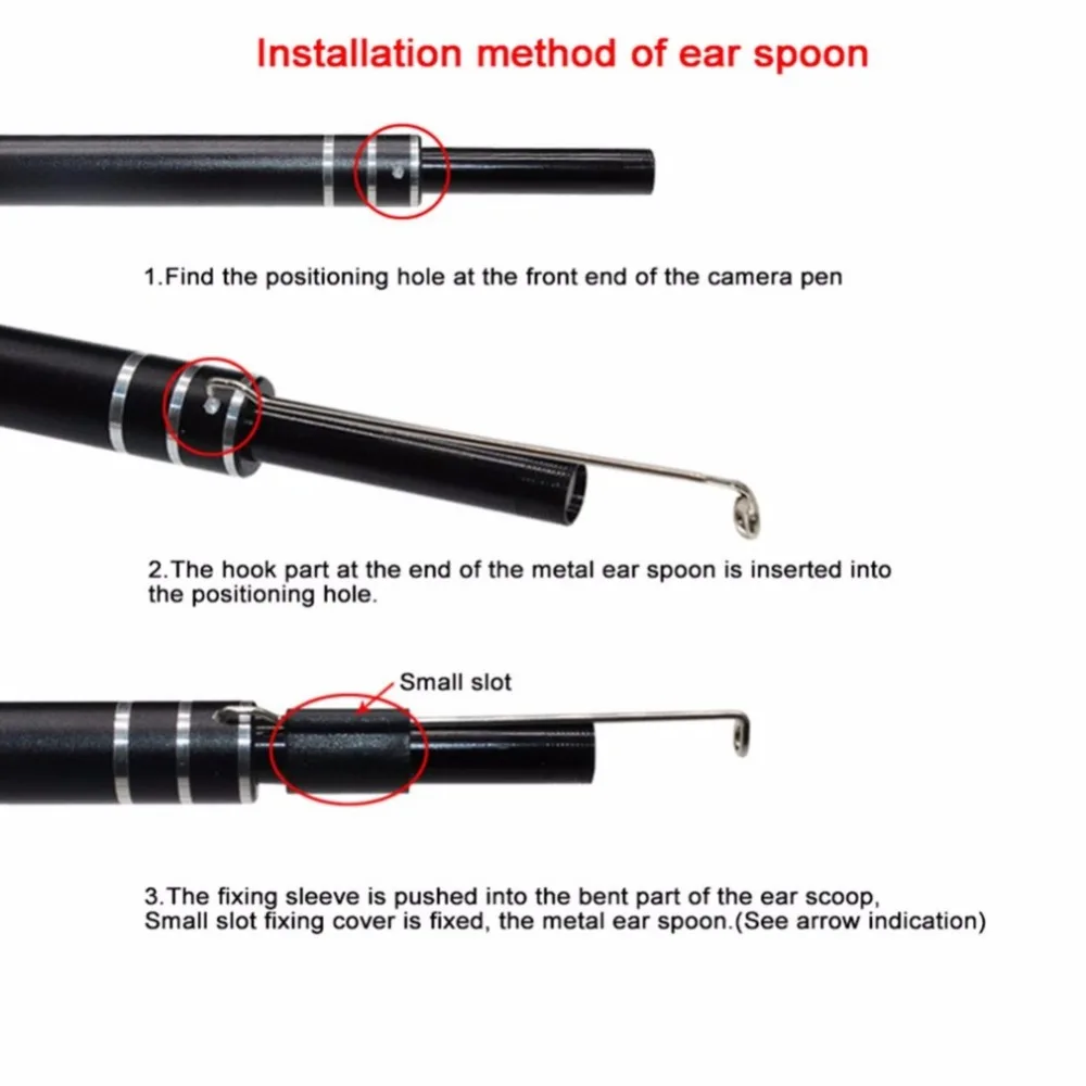 New USB Ear Cleaning Tool HD Visual Spoon Multifunctional Earpick With Mini Camera Pen Care In-ear Endoscope | Красота и здоровье