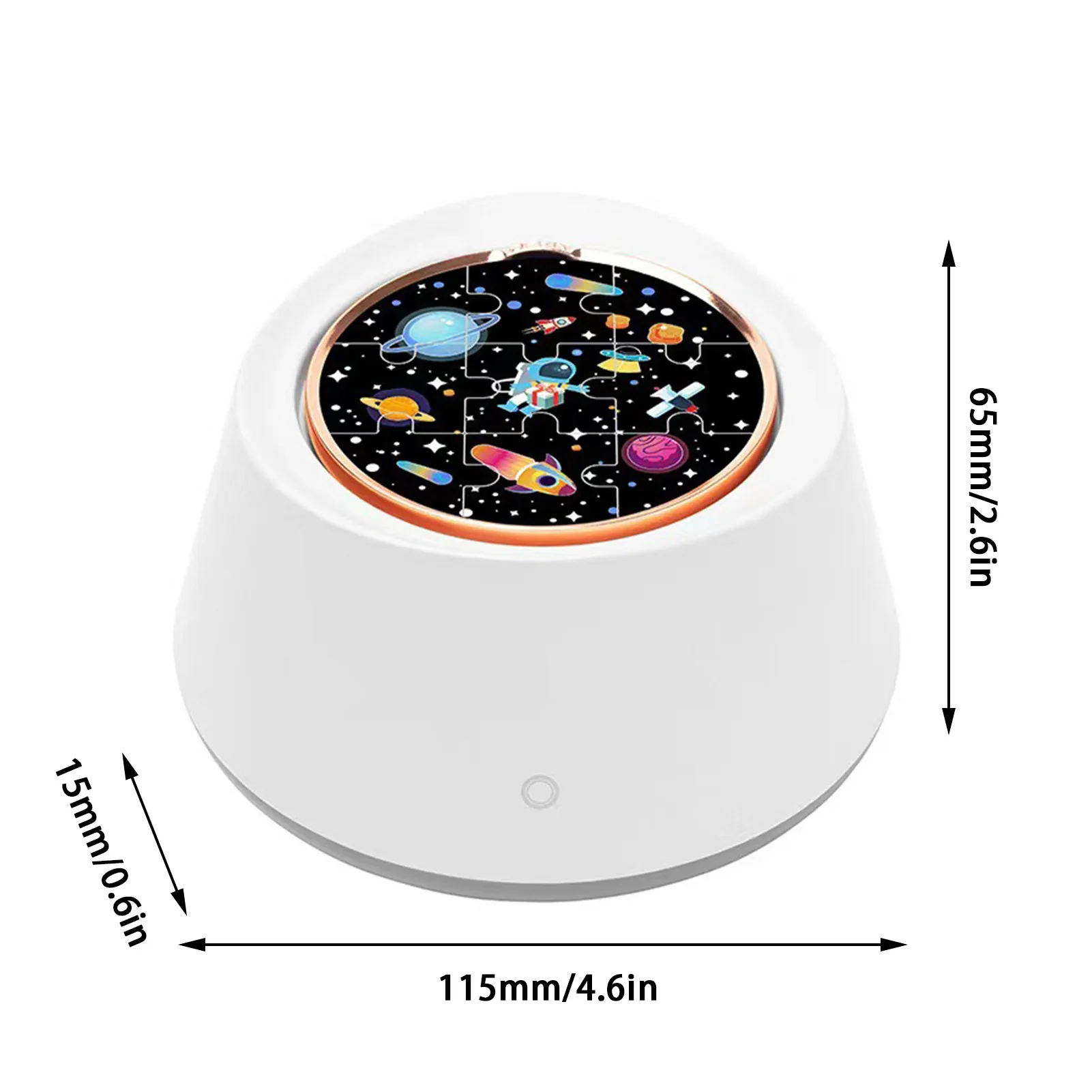 Proyector de rompecabezas con luz nocturna para ni&ntilde;os, l&aacute;mpara de proyecci&oacute;n de ambiente colorido, con reproductor de m&uacute;sica Girlheart-5