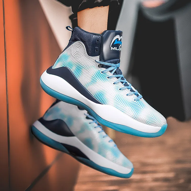 Professional Men Basketball Shoes Fashion Comfortable Sports Ankle Boots Athletic Training Anti-slip Wearable Street Basketball