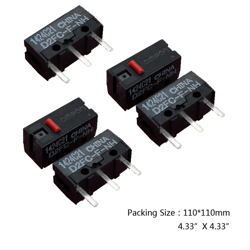 

5Pc Mouse Micro Switch D2FC-F-N Red Dot 10 Millions Click lifetime Mouse Button
