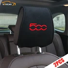 Чехол на подголовник автомобиля, 2 шт., на липучке, для FIAT 500