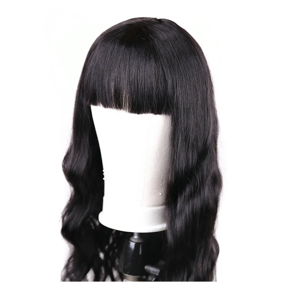 Парик Yavida с волнистыми волосами бразильские парики естественного цвета челкой