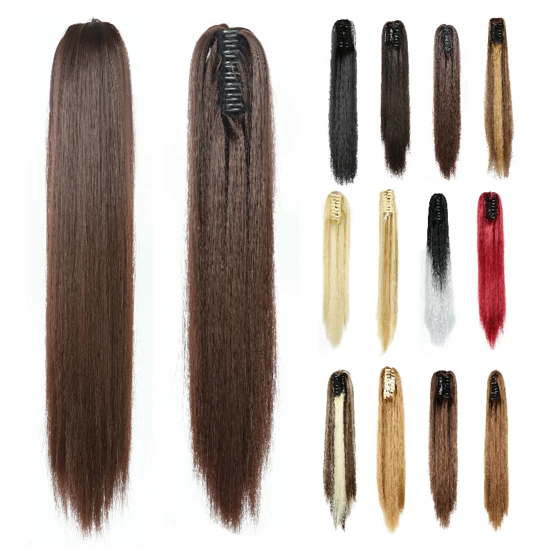 22 дюйма синтетические женские когти На хвостике клипсы для наращивания волос