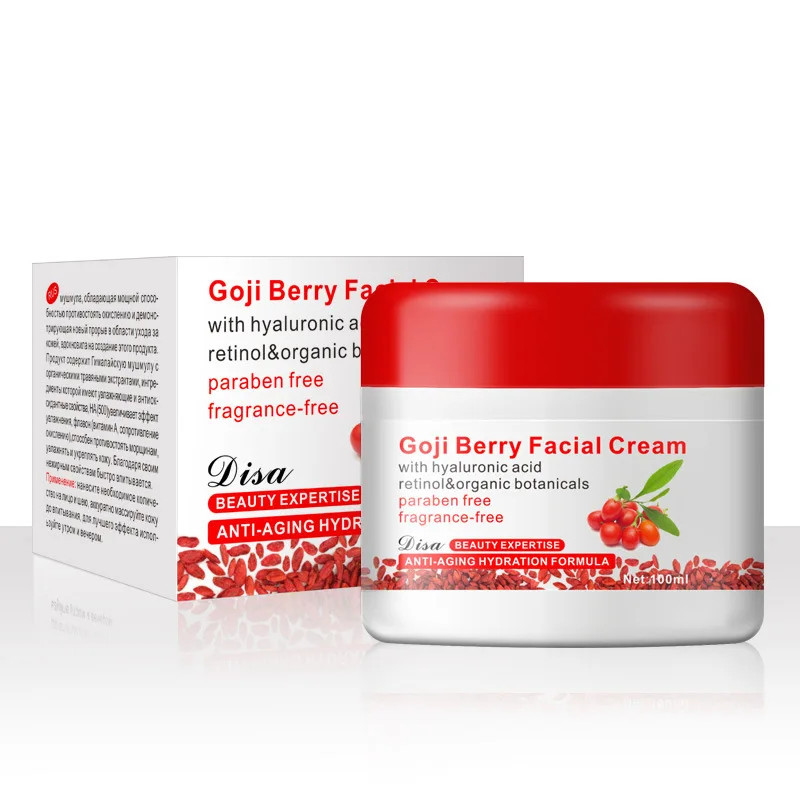 

Goji Facial Cream With Hyaluronic Acid Paraben Free Fragrance Free Face Cream Anti-oxidation Anti-aging Skin Firming New