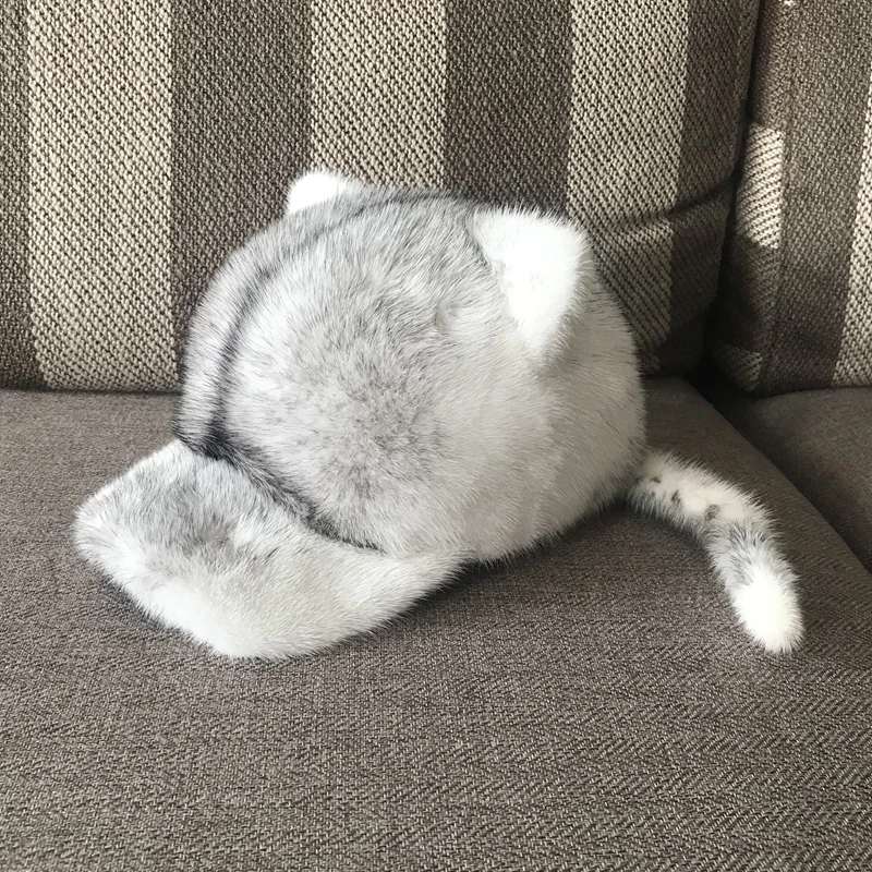 Новая зимняя шапка для конного спорта с ушками демона Женская Бейсболка уши