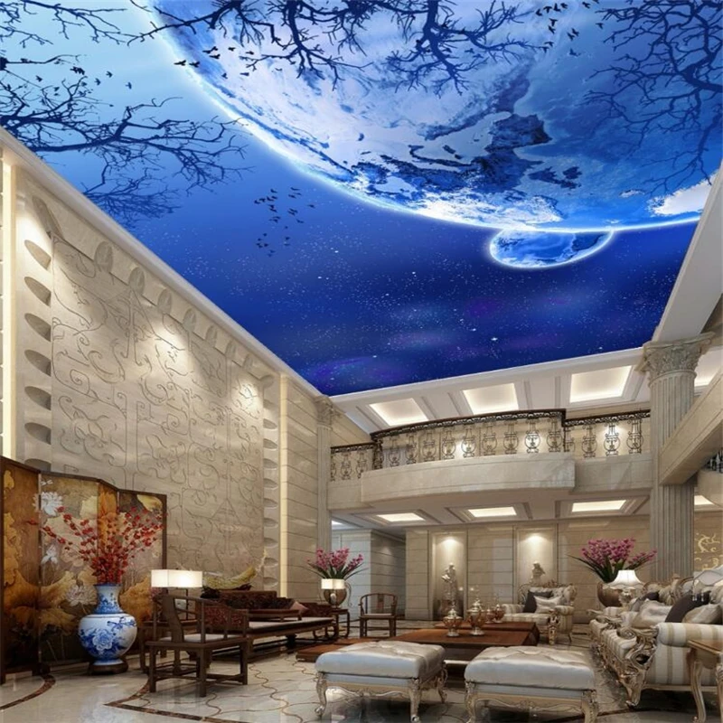 3D-обои на заказ wellyu с изображением красивого звездного неба планеты гостиной