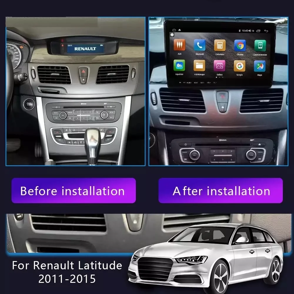For Renault laguna 3 Car Multimedia Player GPS Android 10.0 Radio Navigation Auto Audio Stereo DSP Carplay | Автомобили и