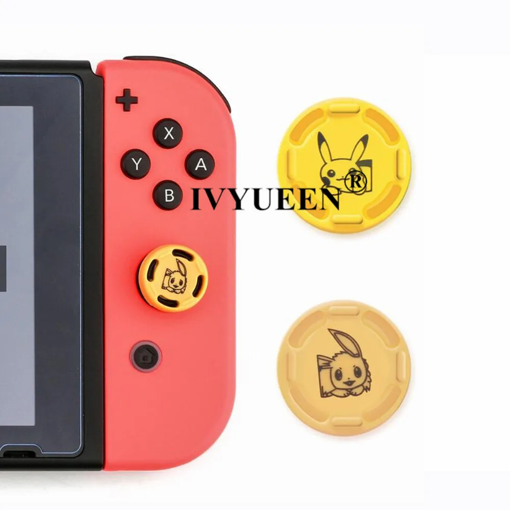 IVYUEEN 2 шт. аналоговые ручки для большого пальца колпачки для shand Switch Lite NS JoyCon ручка контроллера кожи для Joycons крышка джойстика