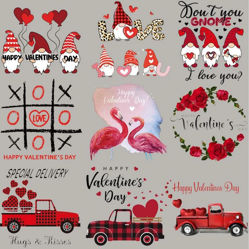 

Наклейки на День святого Валентина, термонаклейки на одежду, термонаклейки на одежду