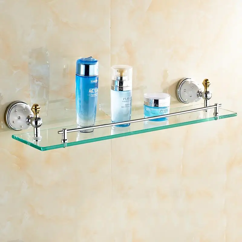 Полки для ванной комнаты твердая латунь золотой душ настенный держатель шампунь