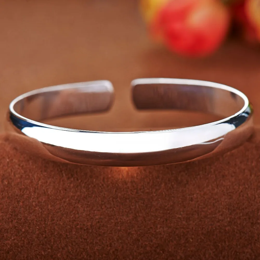 Браслет из кубинской цепи серебряный браслет для мужчин серебряного цвета