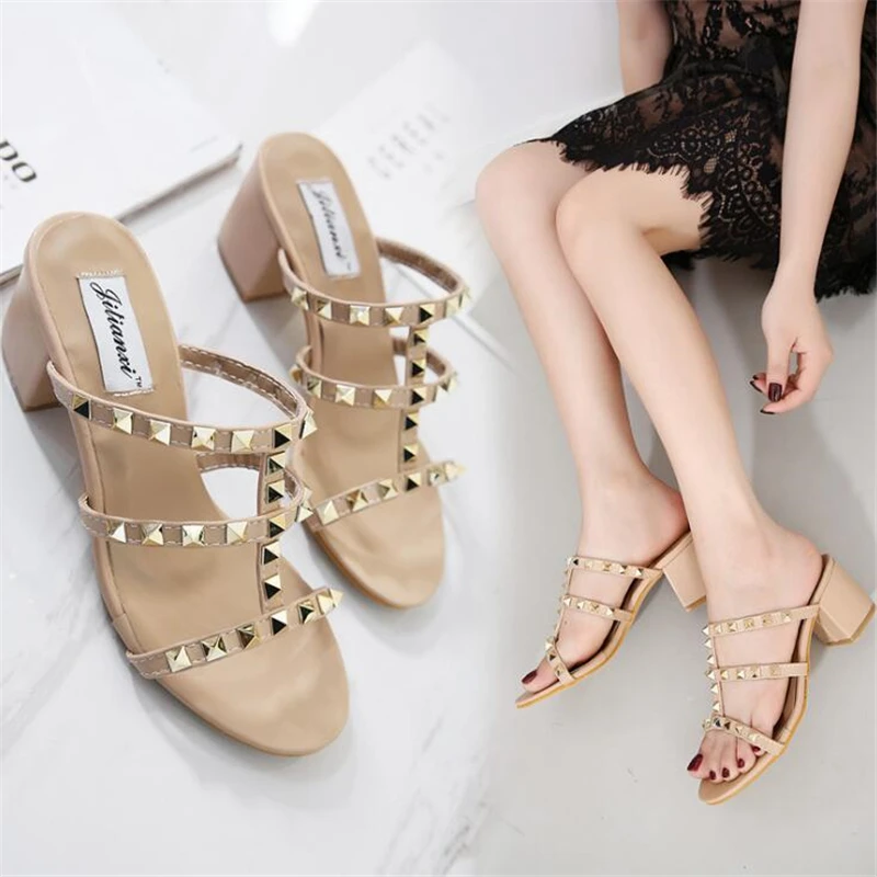 

Women Slippers Slides Summer Woman Shoes High Heel Slippers Flip Flops Female Fashion Casual Brand Luxury Shoes Women Designers