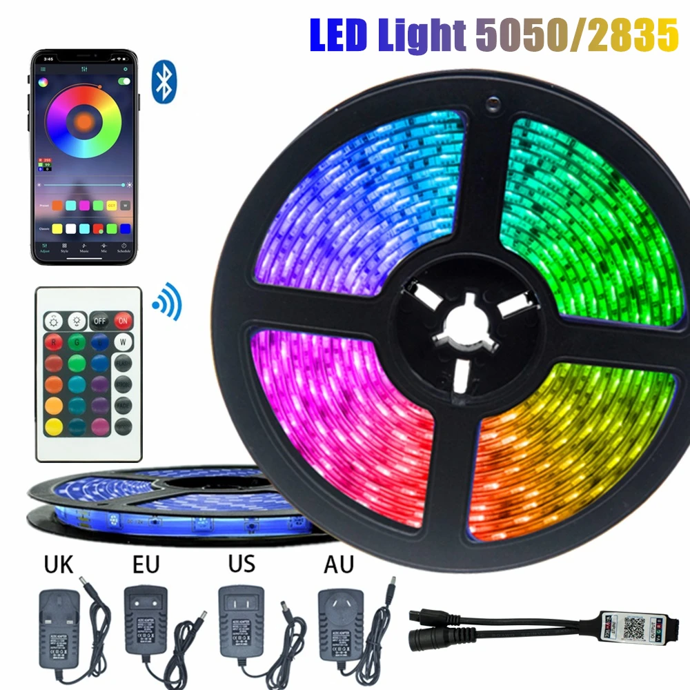 

Светодиодная лента RGB светильник s 12V 5050 2835 Bluetooth контроллер Водонепроницаемый фон Ночной светильник украшения светодиодный светильник ing ги...