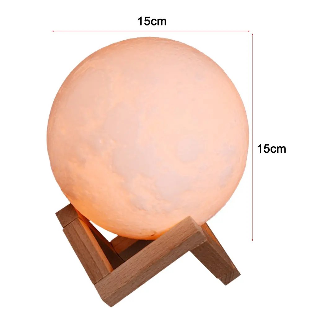 

ICOCO 3D Print Moon Lamp LED Lunar Touch Sensor Control Night Light Desktop Table Lamp For Home Decor Drop Shipping Hot Sale