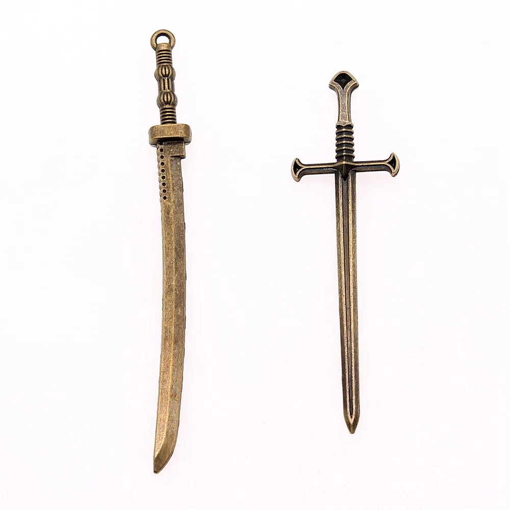 3 шт шармы Катана DIY ювелирных изделий изготовления Аксессуары Античная