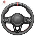 LQTENLEO углеродное волокно, черная натуральная кожа, ручная лампа для мини купера, купе, Clubman, Countryman 2014-2019