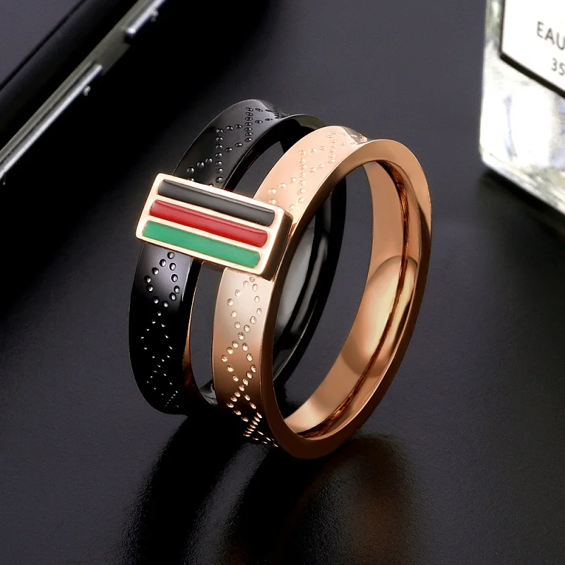 Индивидуальные 3 цвета золото серебро розовое кольца для женщин Модные