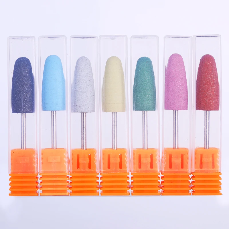 1 Pc Colorful Silicone Nail Drill Bits for Electric Machine Multi-size Shaping Files Art Replacement Tool Accessories | Красота и