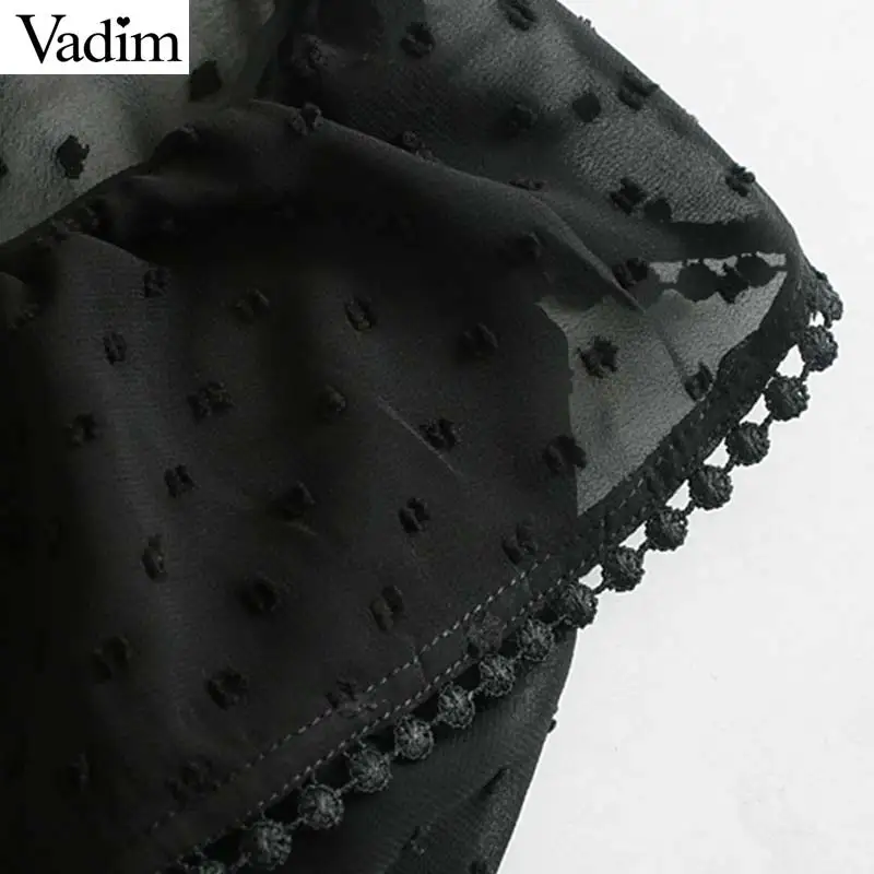 Женские шифоновые Комбинезоны Vadim элегантные комбинезоны в черный горошек с