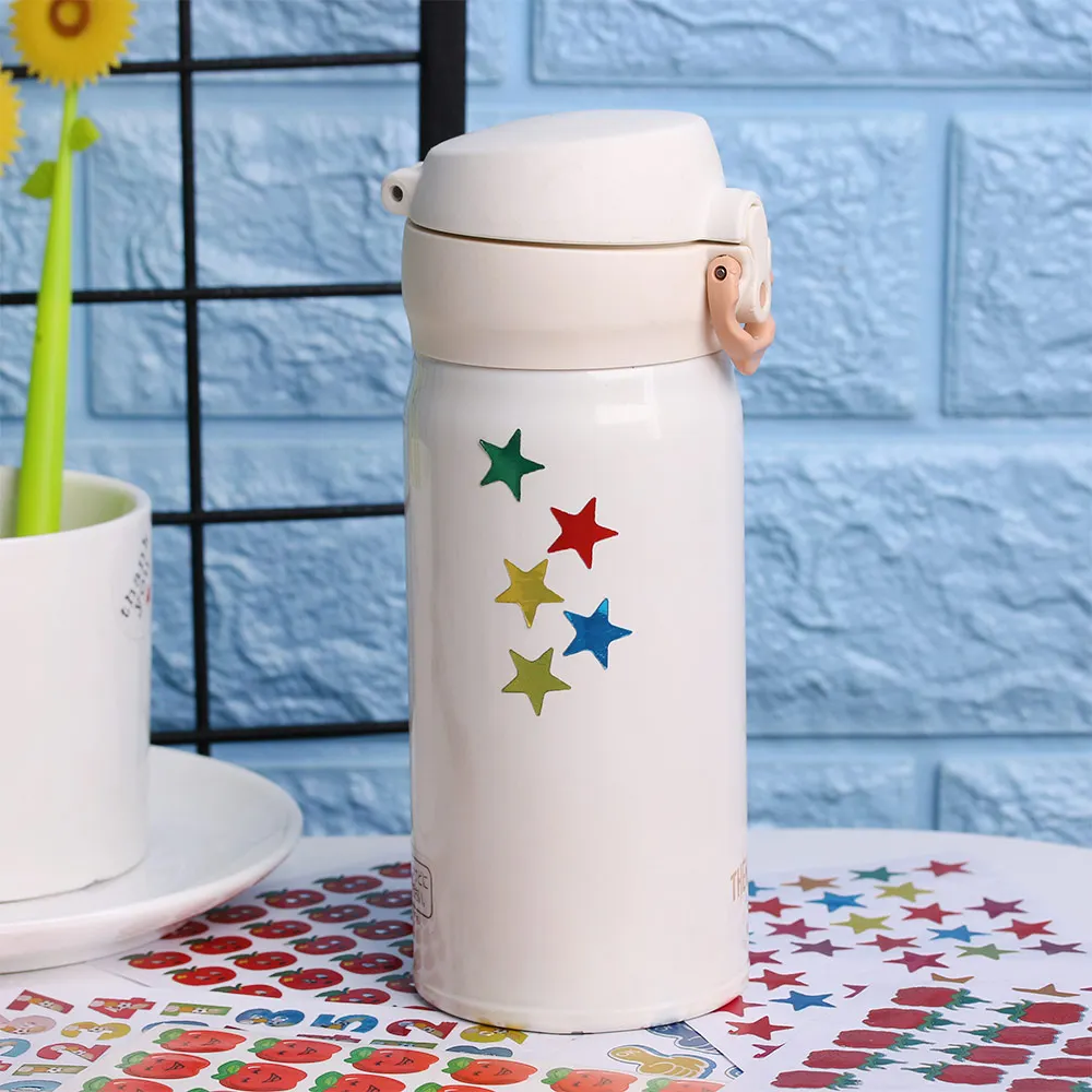 10 листов Детская позолоченная наклейка со вспышкой Золотая с пятиконечной