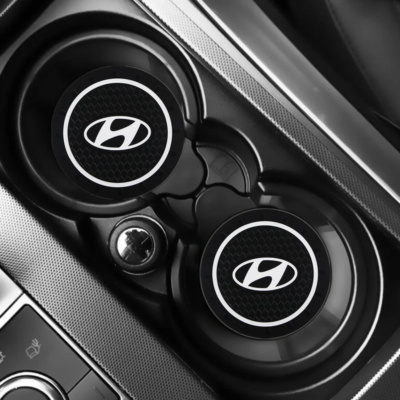 2 шт. автомобильный нескользящий коврик для подстаканника Hyundai I20 I30 I40 IX20 IX35 Tucson