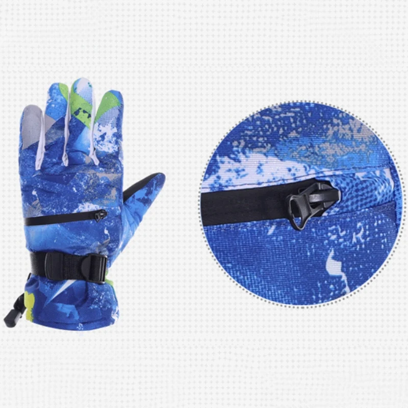

Ski Gloves, Snow Gloves Winter Waterproof Snowboard Snow Cold Weather Gloves Windproof Winter Snowboard Gloves,Blue