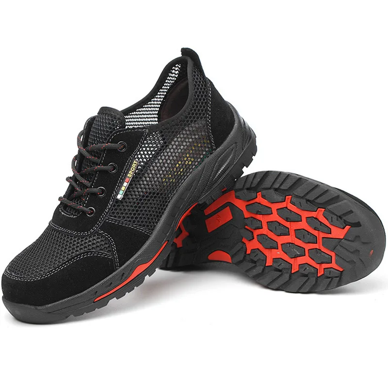 Кепки мужские со стальным носком летняя защитная обувь для работы защита от