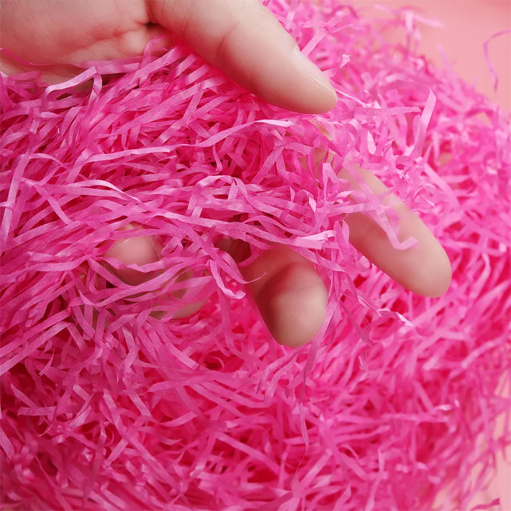 Красочные рафия измельченные складные бумажные конфетти наполнитель подарочной