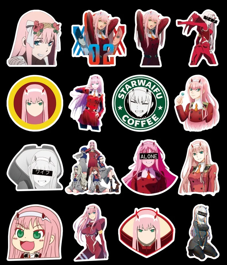 50 шт. DARLING в FRANXX аниме Стикеры s ноль два Скрапбукинг для ноутбука скейтборд