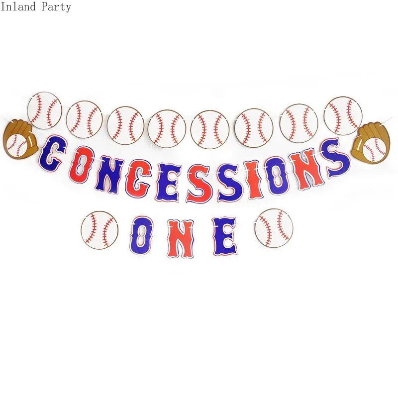 Бейсбольная Вечеринка латексные шары с днем рождения баннер бейсбольный