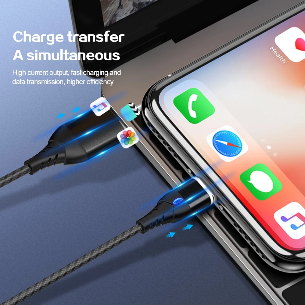 Магнитный USB кабель для зарядки 3 А 1 м|Кабели мобильных телефонов| |