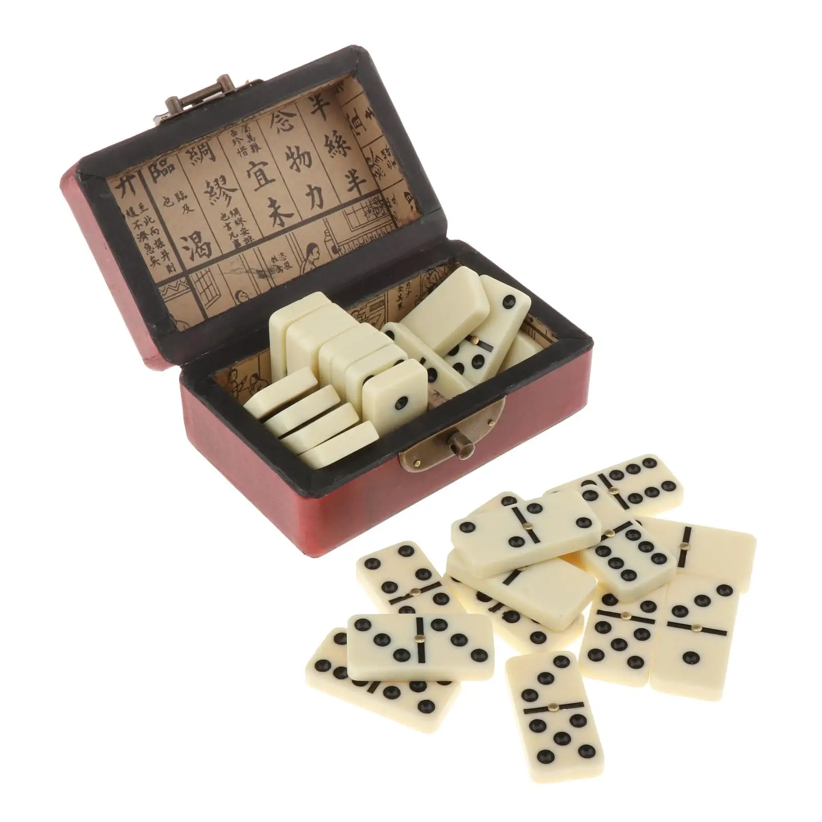 Традиционная игра Double Six 6 White с черной точкой игровой набор домино деревом | Спорт