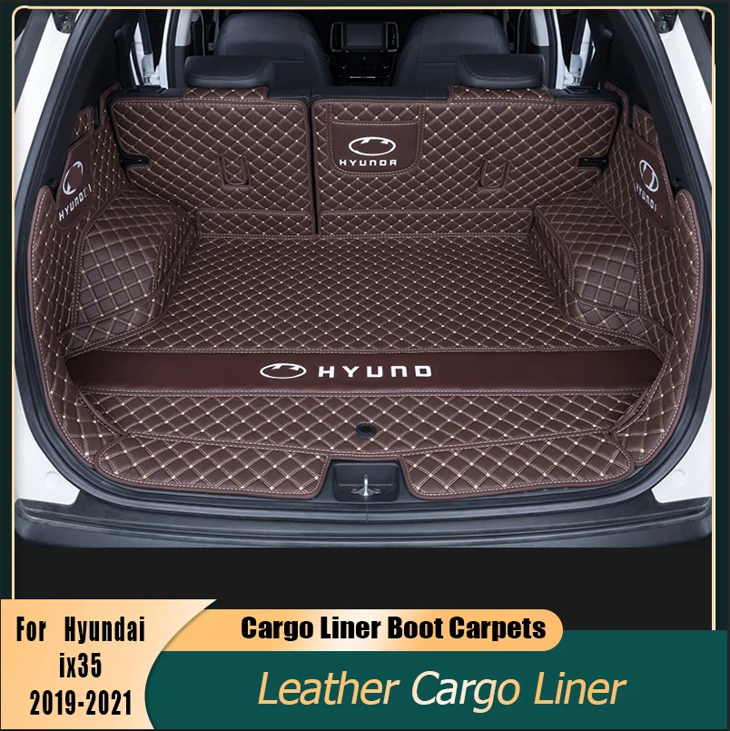 Cargo Liner Boot Carpets For Hyundai ix35 2019-2021 Fission Rear Trunk Mats Durable Waterproof Leather Full Surrounded Floor Mat |