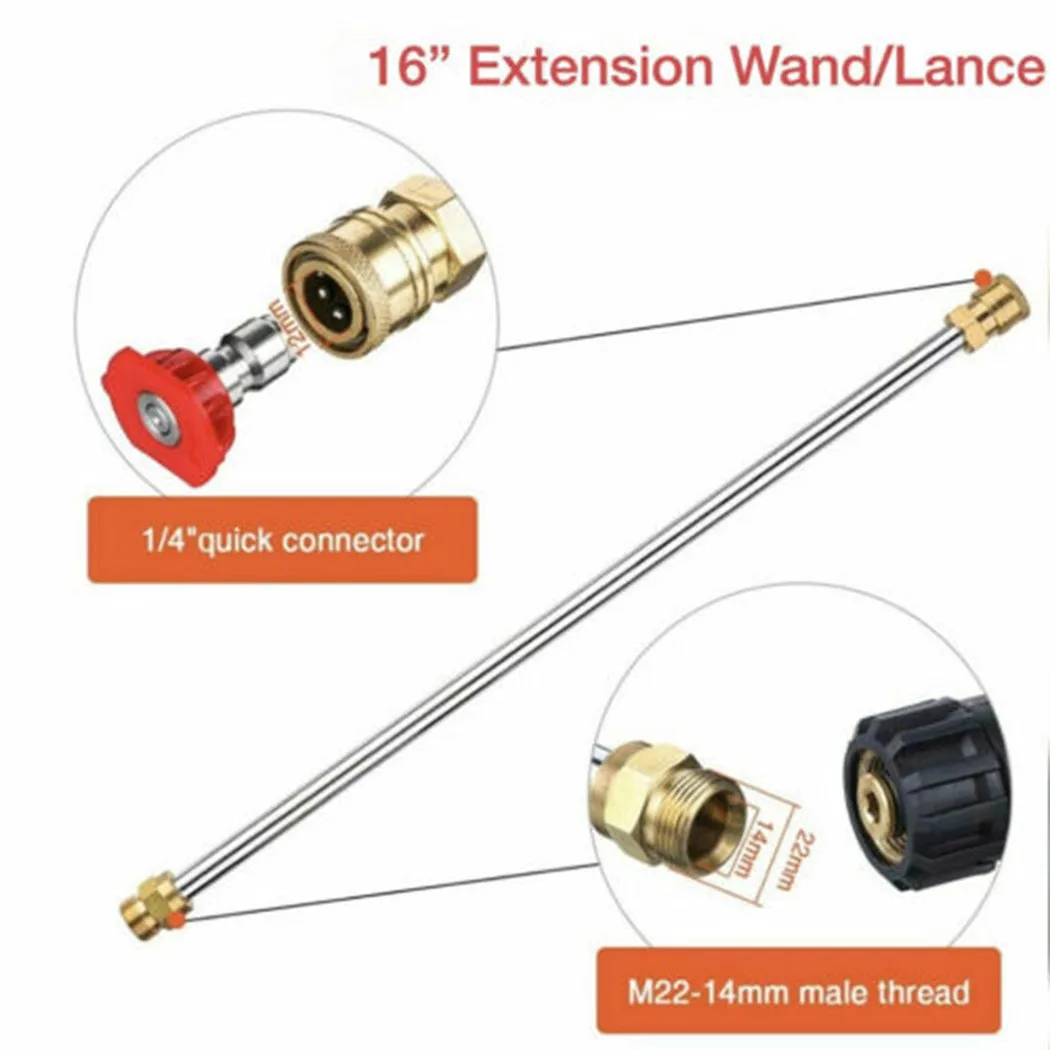 

16\\'\\' Wand Lance Water Pressure Washer 4000PSI High Pressure Power Tool Quick Release Replacement
